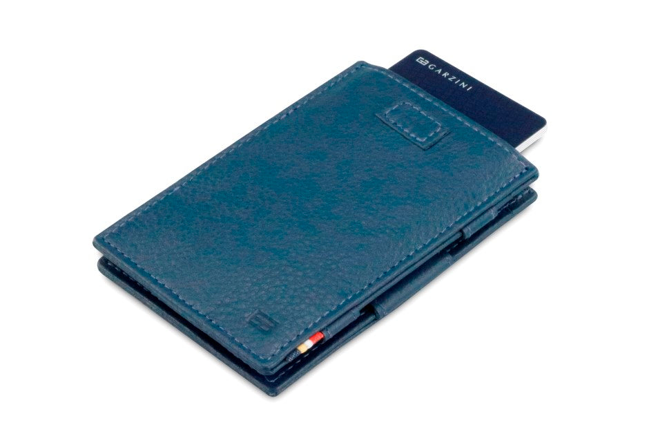 Portefeuille Magique RFID Cuir Pochettes Cartes Nappa - Garzini - Bleu - 7