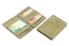 Portefeuille Magique RFID Cuir Pochettes Cartes Vintage - Garzini - Vert - 5