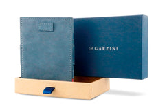 Portefeuille Magique RFID Cuir Pochettes Cartes Vintage - Garzini - Bleu - 9