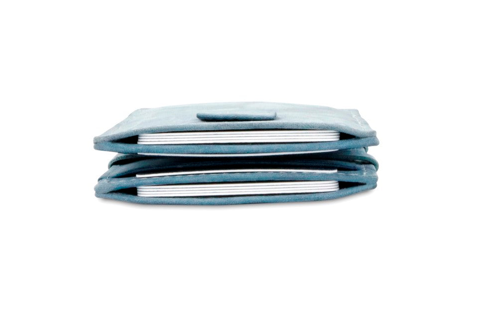 Portefeuille Magique RFID Cuir Pochettes Cartes Vintage - Garzini - Bleu - 8